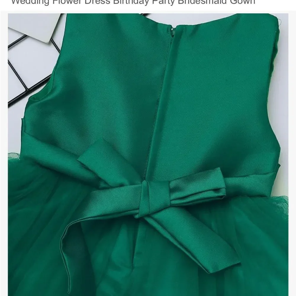 Boutique Emerald Green Holiday Party Dress NWOT size 6-12 months